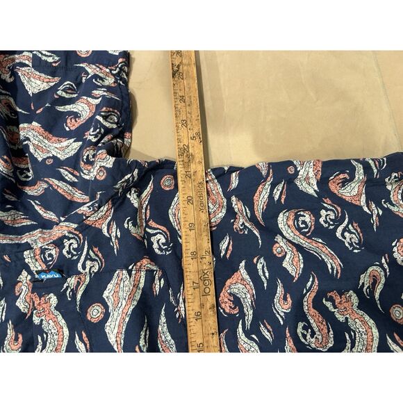 Kavu Men’s Medium Blue Short Sleeve Button Up Shirt - Picture 4 of 6